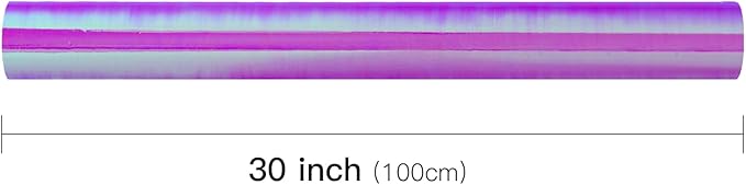 LeZakaa Purple Wrapping Paper Roll, Holographic Iridescent Wrapping Paper for Birthday, Valentine's, Mother's Day, Halloween, Holiday, Large Roll, 30 inches x 32.8 Feet (92.9 sq.ft.)