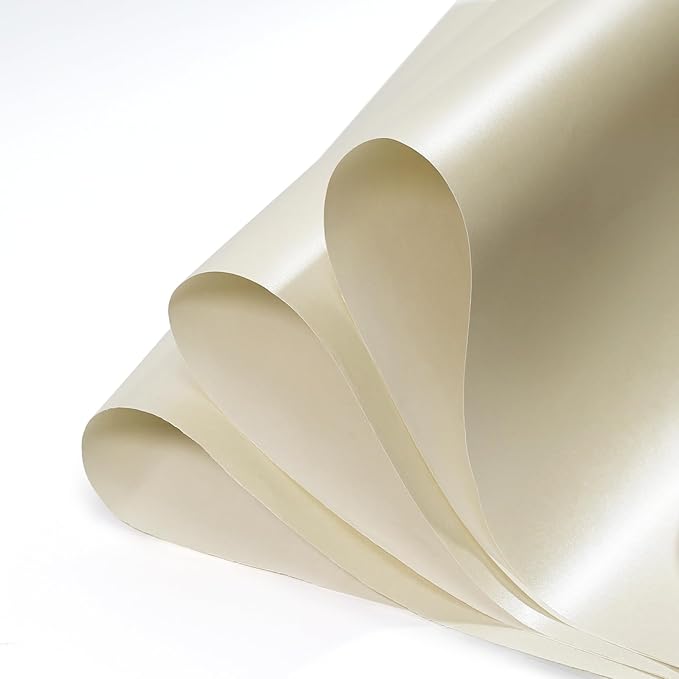 LaRibbons Off White Wrapping Paper, Mini Roll-17 Inch x 33 Feet, Christmas Gift Wrap Paper Rolls, Perfect for Holiday, Wedding, Valentine's Day, Birthday, Baby Shower