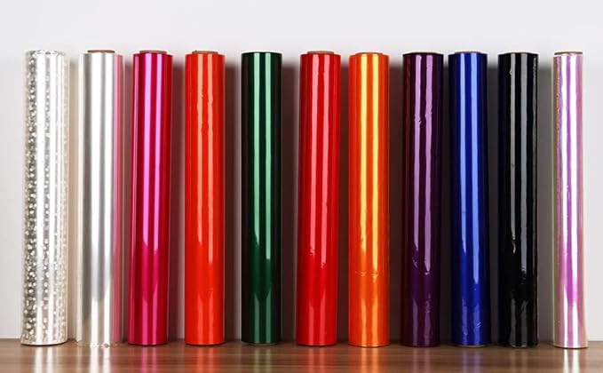 POPGIFTU Cellophane Wrap Roll Blue(34 in x 100 ft)- 3 Mil Thicken Translucent Blue Cellophane Roll, Large Colorful Cello Wrapping Paper for Gift Basket Treats Wrap DIY Arts Crafts Decoration