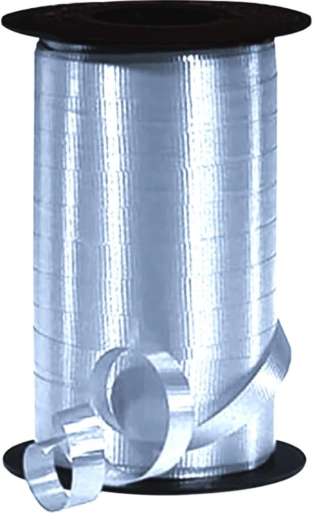 PMU Curling Ribbon - Crimped Texture Curling Ribbons for Gift Box Wrapping, Florist Flowers, Birthday Party Decorations, Festival Art Craft & Christmas Décor - Light Blue 3/8 Inch X 250 Yards, Pkg/1