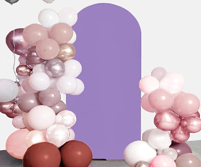 6.6 FT Double-Sided Lavender Spandex Arch Backdrop, Wedding Arch Cover for Bridal Shower Birthday Party Decor