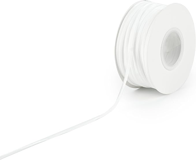 MAYREEL 1/8 Inch White Velvet Ribbon Thin Cream Vintage Ribbon for Wedding Bridal Invitations Gift Wrapping Party Favor Boxes 50 Yards