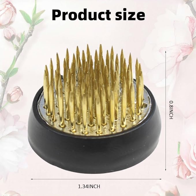 Round Flower Arrangers, Flower Frog Kenzan Fixed Tools, Flower Holder for Ikebana, Floral Arrangement Vase, Fixation and Decoration (6)