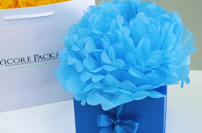 Flexicore Packaging® | Gift Wrap Tissue Paper | Size: 15"x20" | 100 Sheet | Acid Free Bulk Tissue Paper | (Oxford Blue)