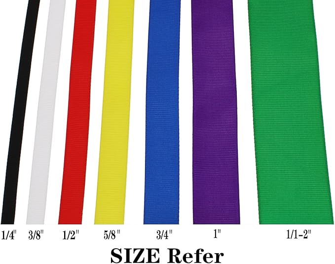 Solid Grosgrain Ribbon 25 Yard Each Roll 100% Polyester Woven Edge (3/4", Dark Red)