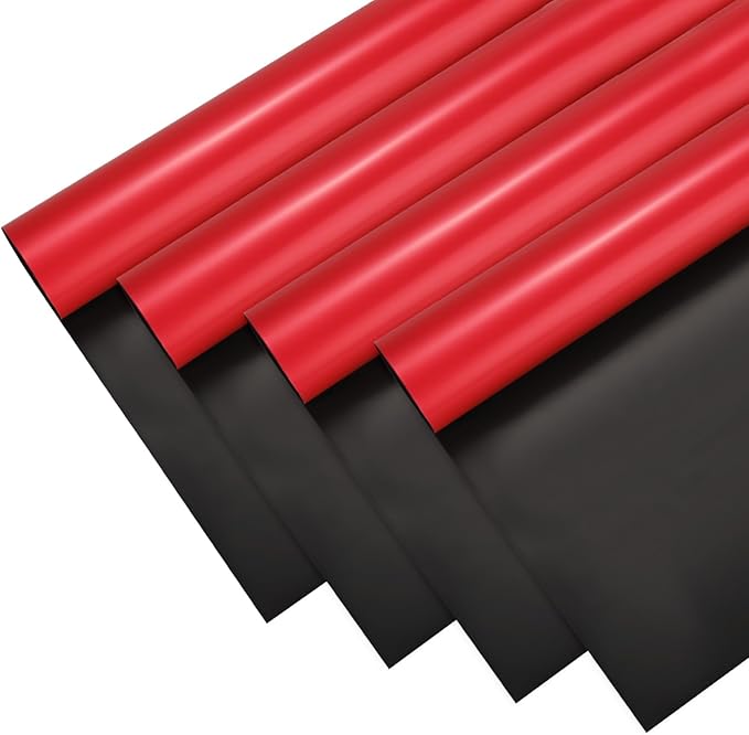 M METERXITY 20 Sheets Flower Wrapping Paper Bouquet, 23 Inch Double-Sided Black & Wine Red BOPP Waterproof Floral Wrapping Paper Flower Packaging DIY for Wedding/Party/Gift Bouquet Wrap Paper