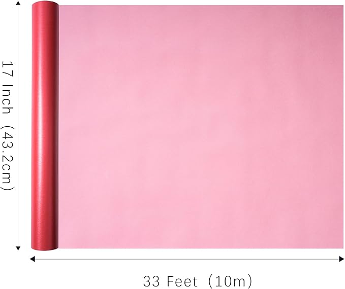 LaRibbons Red Wrapping Paper, Mini Roll-17 Inch x 33 Feet, Christmas Gift Wrap Paper Rolls, Perfect for Holiday, Wedding, Valentine's Day, Birthday, Baby Shower Presents