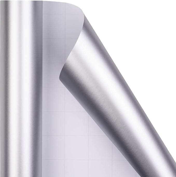 RUSPEPA Silver Metallic Wrapping Paper - Solid Color Matte Metallic Jumbo Gift Wrap Paper Jumbo Rolls Perfect for Wedding, Birthday, Christmas, Baby Shower - 30 Inches x 100 Feet