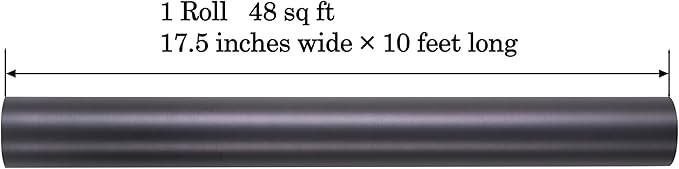 ZINTBIAL Matte Black Wrapping Paper Roll with Cut Lines - Solid Black Holiday Gift Wrap for Graduation, Birthdays, Wedding, Christmas, All Occasion - 17.5 in x 33 ft (48 sq. ft), Easy to Cut