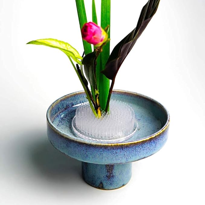 alladaga Set of 4 Flower Frog Clear Plastic Pin Frog Flower Arrangement Holder 2.76" Inch (70mm)