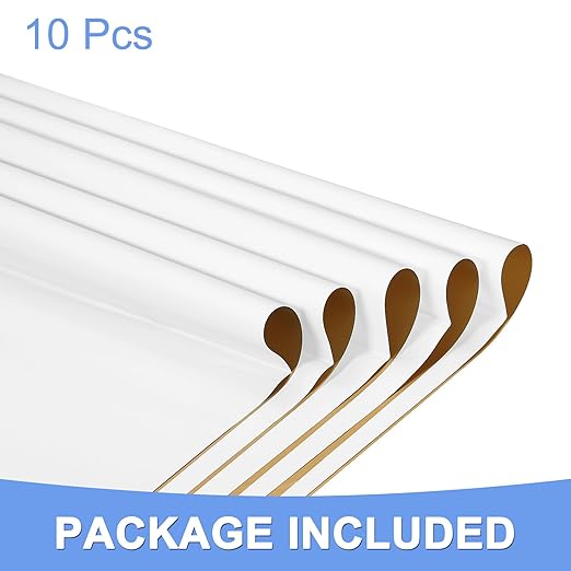 Double Sided Color Flower Wrapping Paper - 10 Sheet Waterproof Floral Bouquet Wrapping Paper Fits for Wedding Graduation Gifts - (22.8x22.8 Inch, White/Gold)