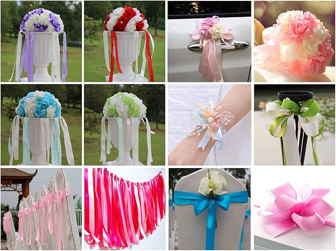Dark Red Double Faced Satin Ribbons 1-1/2 inch Flower Boutique Gift Wrapping Ribbon 1.5inch 50yards Fabric Silk Bow Ribbon for Valentine's Day & Mother's Day DIY Crafts Hair Headband-Sewing