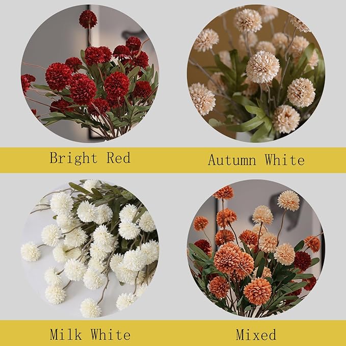 Artificial Hydrangea Flowers Fake Hydrangeas Faux Flowers Bouquet Artificial Plants for Wedding Home Office Decor Excluding vases-(Mixed 10 PCS)