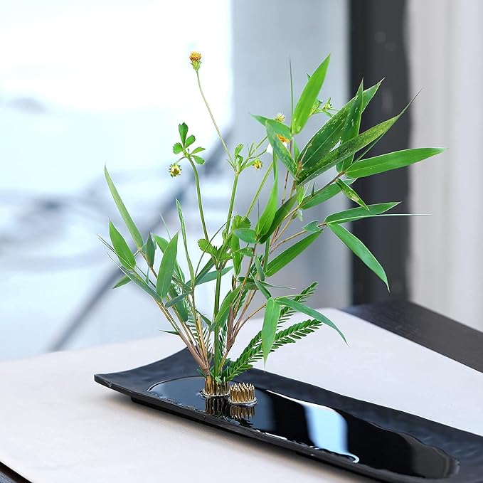 12Pcs Flower Frog 23mm/0.9inch Mini Floral Frog Japanese Ikebana Kenzan Table Numbers Holder Cut Flower Floral Arranger Stainless Steel Pin for Small Ikebana Vase