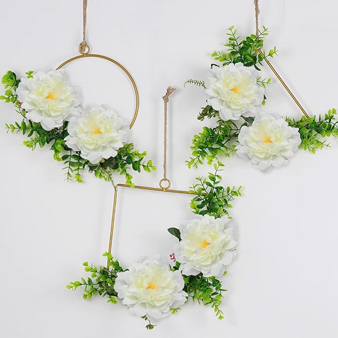 20pcs 5" Artificial Flower Peonies, Silk Peonies with 6" Stems, Flowers Suitable for Wedding Bouquets, Home Party Decoration (Milk White)