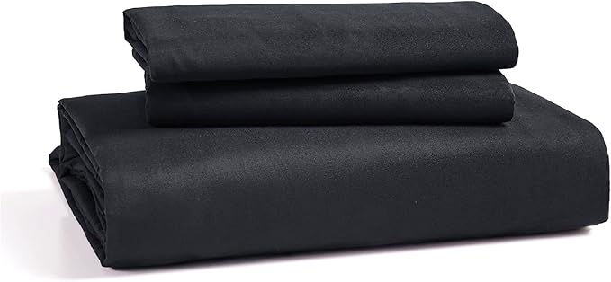 Bedsure Duvet Cover Full Size - Soft Double Brushed Bedding Set for Kids & Adults, Zipper Closure, 3 Pieces, Includes 1 Duvet Cover (80"x90") & 2 Pillow Shams, NO Comforter, Black