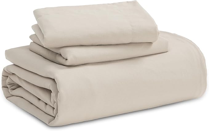 Bedsure Duvet Cover King Size with Fitted Sheet - 4 Pieces Prewashed Cotton-Like Extra Soft Bedding Set, Includes 1 Duvet Cover 104x90 Inches with Zipper Closure, 2 Pillow Shams, 1 Fitted Sheet, Linen