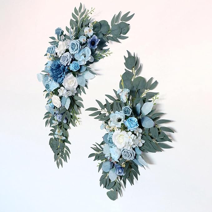 2 Pieces Handmade Artificial Flower Swag Simulation Flowers Floral Arrangement