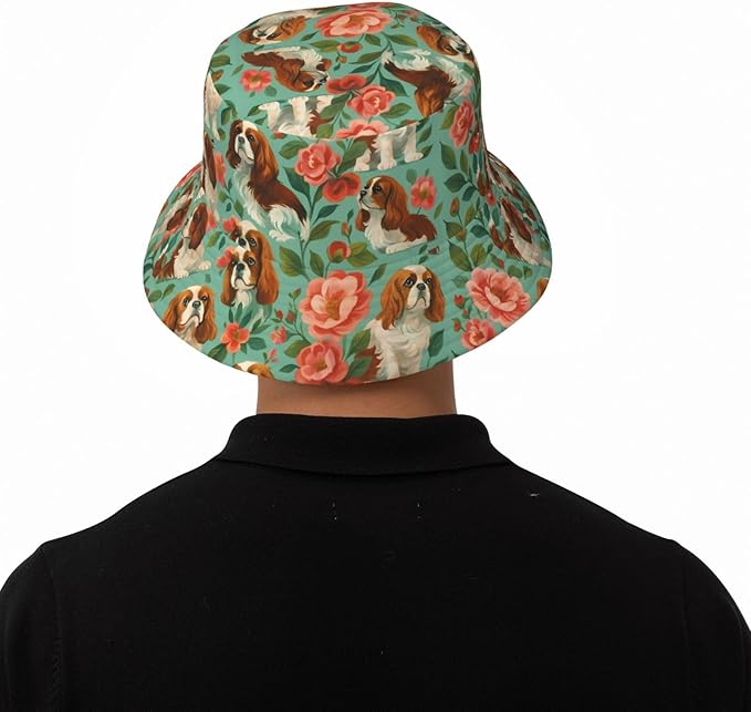 Christmas Navy Blue Tree Bucket Hat Novelty Sun Hats Trendy Fisherman Cap for Men and Women
