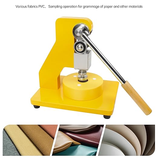 Circle Sampler Cutter Round Sample GSM Cut Machine for Fabric, Rubber, Leather, Carpet, Paper ,Foam,100cm² Manual Die Cutter Hand Press Mold Cutter Leather Leathercraft Cutting Machine