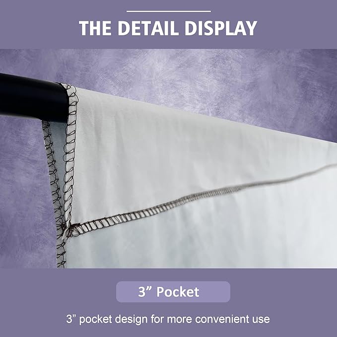 Abstract Professional Photography Backdrop for Portrait Photo Props Booth Background Photoshoot Studio with Polyester Fabric Roller Pocket on Top(8x10ft,Light Purple,No Stand)
