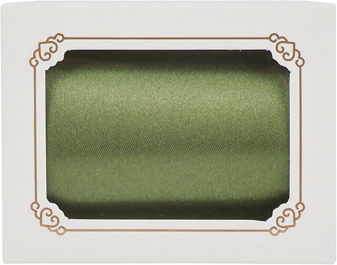 MEEDEE Moss Green Satin Ribbon Lux Double Faced Satin Ribbon 3 Inch Green Christmas Ribbons by 10 Yards Moss Green Ribbons for Christmas Tree, Flower Bouquet, Weddings, Bow Making, Holiday Decor