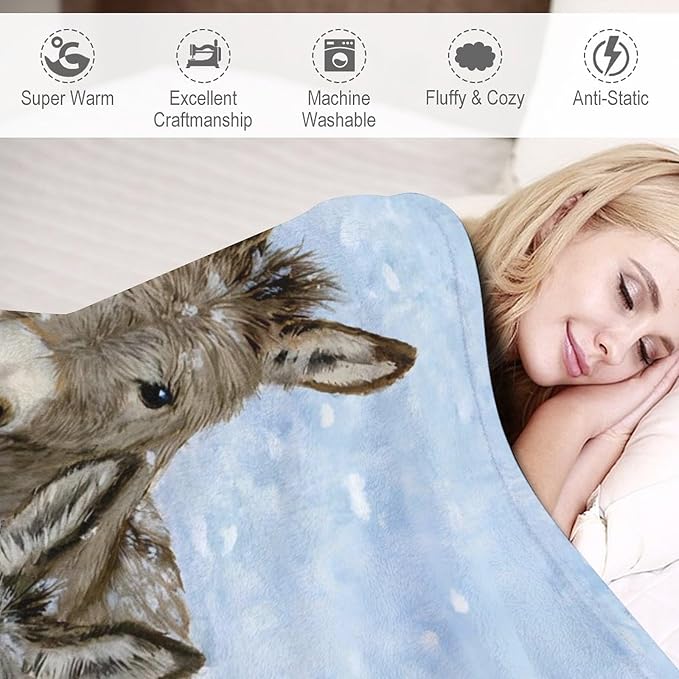 Donkey Gifts for Girls & Women - Soft, Warm & Cozy Fleece Throw Blanket for Kids & Adults - 60"x80"