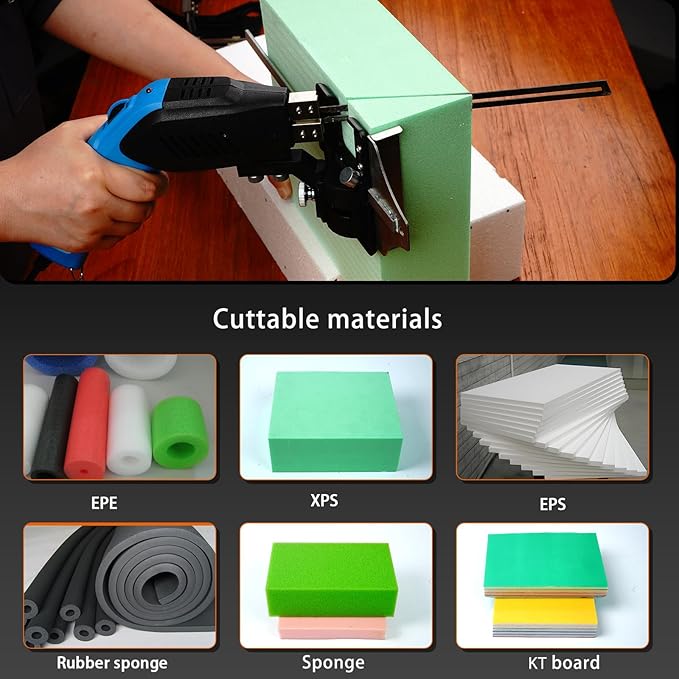 Air Cooled, Electric Hot Knife - Foam Cutting Tool with Blades & Accessories Use Foam Cutter for Engraving and DIY Handmade