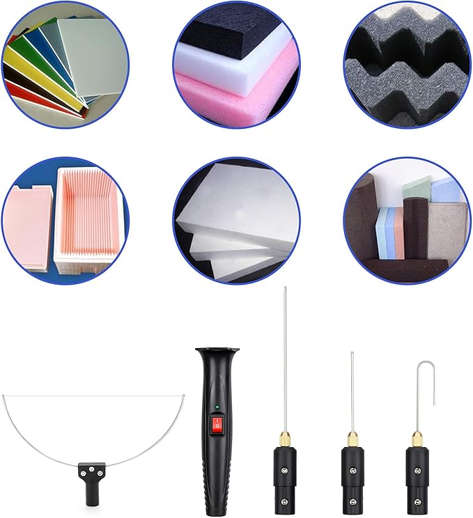 4 in 1 Foam Cutter Set with Digital Voltage Controller, GOCHANGE Electric Cutting Machine Pen Tools Kit, 100-240V /18W Styrofoam Cutting Pen with Electronic Voltage Transformer Adaptor
