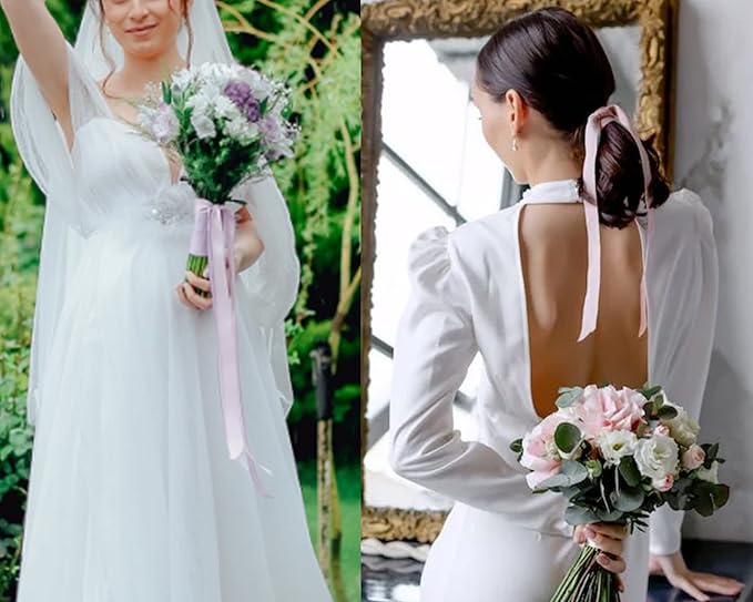 100 Yards White Satin Ribbon Polyester Ribbon for Gift Wrapping Very Suitable for Weddings Party Hair Bow Invitation Decorations and More(1-1/2 inch X 50Yards X 2 Roll)