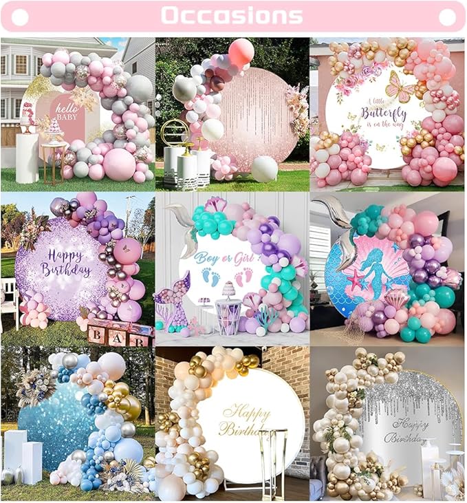 OERJU 7.5x7.5ft Bear Baby Shower Round Backdrop We Can Bearly Wait Lovely Photography Background Green Leaves Floral Circle Backdrop Cover Birthday Gender Reveal Party Decoration Photo Booth Props