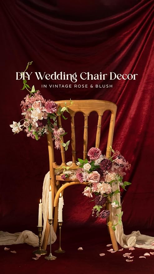 Ling's moment Artificial Flowers 25Pcs Burgundy Roses Decor w/Stems,3" Real Touch DIY Foam Floral for Wedding Bouquet/Centerpieces, Outdoors Party Backdrop, Room/Table, and Garden/Pot Decorations