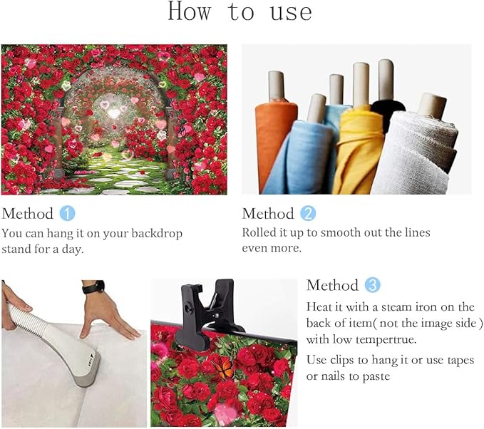 Valentines Day Flowers Garden Backdrops Red Rose Spring Floral Scene Photography Backdrop Girls Birthday Bridal Shower Wedding Party Decorations Banner Photo Booth Props (8x6FT(94 x 70 inch))