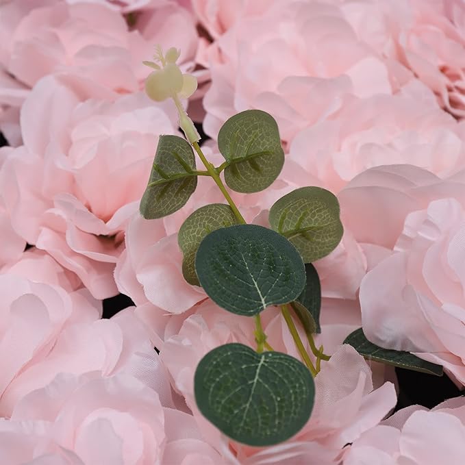 15.74"x 23.62" Artificial Flower Wall Panels,Flower Wall Mat Silk Flower Panels for Outdoor Garden Backyard Fence Fence Privacy Screen and Indoor Wall Decor (6Pcs Light Pink)