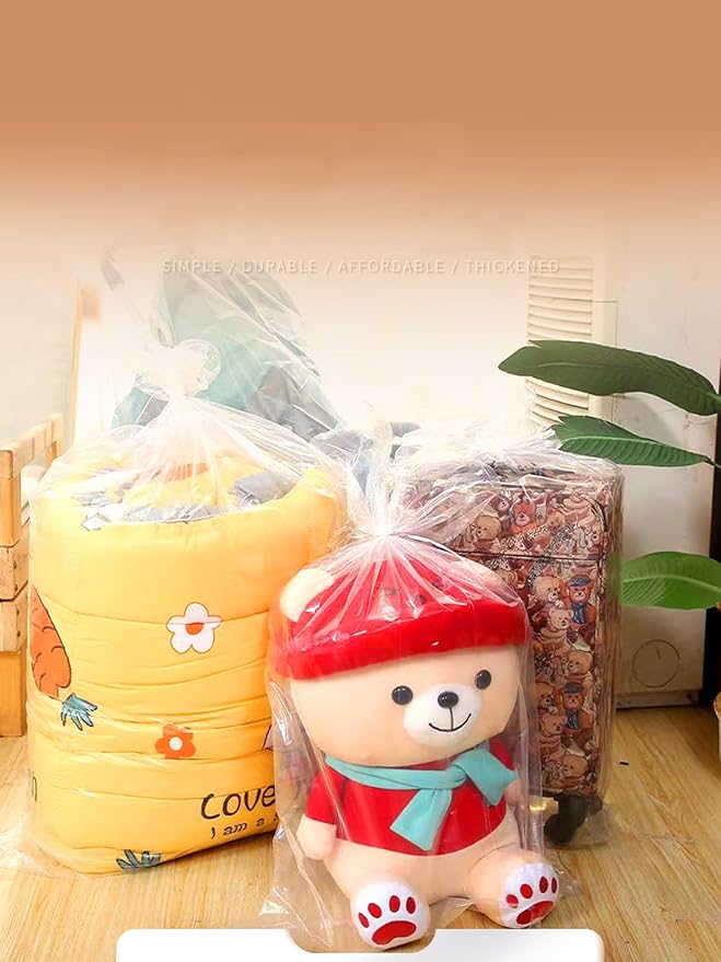 Yuiicaov 10PCS Extra Large Cellophane Bags, 50x60 Inches Clear Cellophane Wrap for Gift Baskets, Jumbo Huge Clear Gift Bags, Packaging Christmas Gifts 2.8 Mil Thick