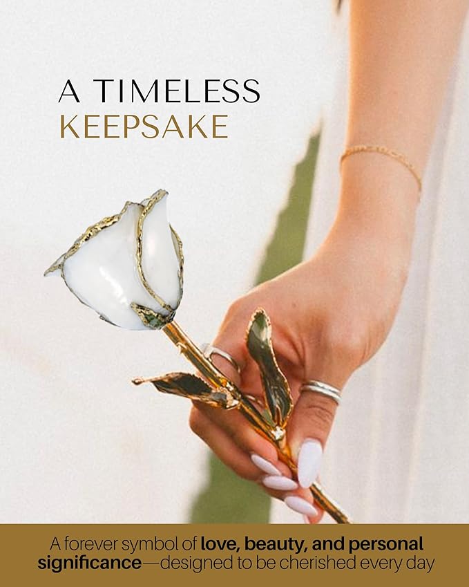Forever Rose Hand-Dipped in 24K Gold, Emerald-Inspired June Birthstone, Real Rose in Luxury Gold Gift Box – Perfect Ready to Gift for June Birthday or Any Occasion