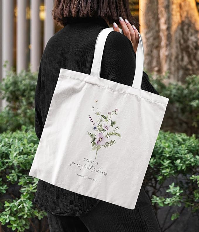 Christian Tote Bag, Christian tote Bag for Women, Bible tote bag, Bible Tote Bags for Women, Foral Tote Bag