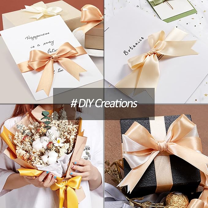 5/8" Wide x 100 Yards Single Face Polyester Satin Ribbon, Satin Ribbon for Crafts, Gift, Hair Bows, Wedding Party Decoration, Bow Making & Other Projects (Green)