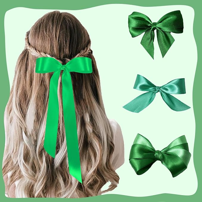 150 Yards Green Satin Ribbon 1-1/2 Inch 6 Rolls Assortment Ribbons for Crafts Gift Wrapping Flower Bouquet Wedding Invitations Birthday Party Festival Decoration Hair Bows
