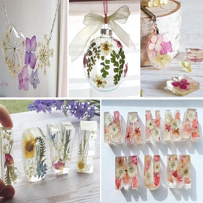 150PCS Orange Fall Dried Pressed Flowers with Butterfly Stickers - Youthbro Real Nature Flowers Set for Resin DIY Jewelry Candle Soap Vase Making Nail Card Scrapbook Art Craft Floral Decors