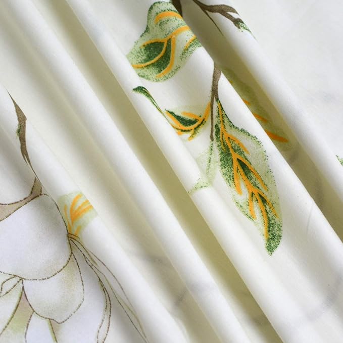 FADFAY White Floral Duvet Cover Set 100% Cotton Farmhouse Bedding with Hidden Zipper Closure 3 Pieces, 1duvet Cover & 2pillowcases,Twin Size