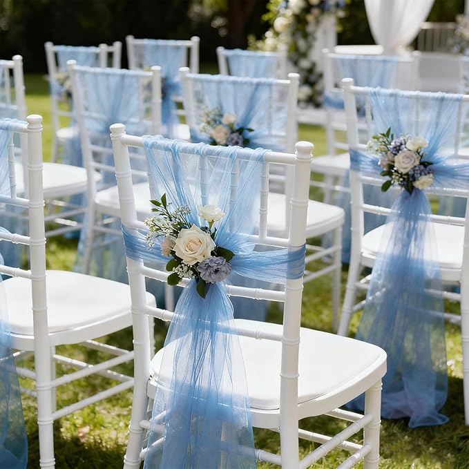 Dusty Blue Tulle Mesh Ribbon 6 Inch x 100 Yards(300ft) Netting Spool Fabric Ribbon Ideal for Tutu Skirt Art Gift Wrapping Flower Bouquet Crafts Weddings Floral Arrangements