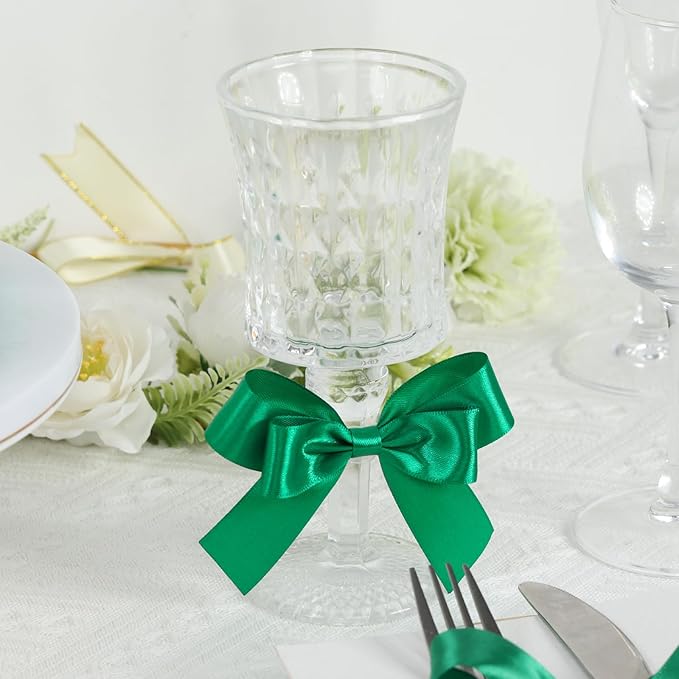 Green Ribbon 1 Inch 60 Yards, Green Satin Ribbon for Flower Bouquet, Graduation Lei, Crafts, Gift Wrapping, Baby Shower, Christmas and Wedding Decorations