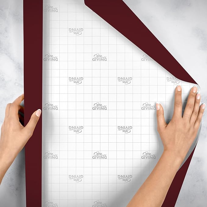 Jillson Roberts Solid Gift Wrap, Burgundy Matte (8 Rolls 5 feet x 30 inches)