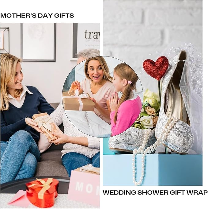 White Flower Paper Gift Box, Waterproof Bouquet Storage Bucket Florist Handbag with Metal Chain Flower Boxes for Wedding Mother's Day Birthday Bridal Etc Shower Gift Wrap Craft-4 Pcs
