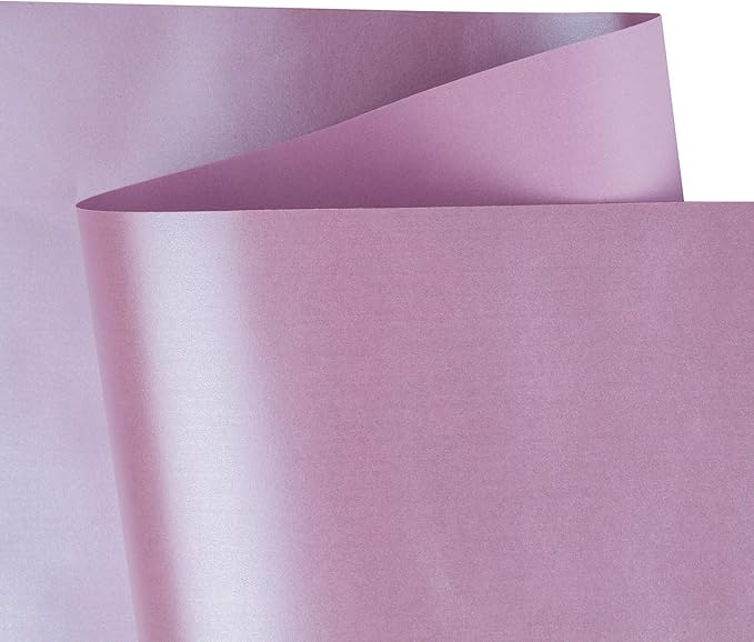 RUSPEPA Lavender Gift Wrapping Paper - Mini Roll - Solid Color Pearly Shiny Silk Paper Perfect for Wedding, Birthday, Christmas, Baby Shower, Bridal Shower, DIY Bouquet, Easter - 17 Inches X 32.8 Feet