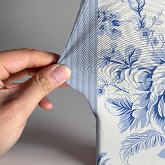 Blue and White Floral Arch Backdrop Cover Vintage Peony Arch Stand Spandex Cover Elegant Toile de Jouy Wedding Baby Shower Birthday Party Decoration French Country Style Background (G4229,6FT)