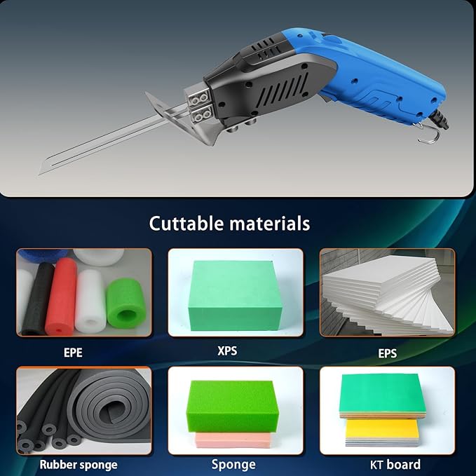 Air Cooled, Electric Hot Knife - Foam Cutting Tool with Blades & Accessories Use Foam Cutter for Engraving and DIY Handmade