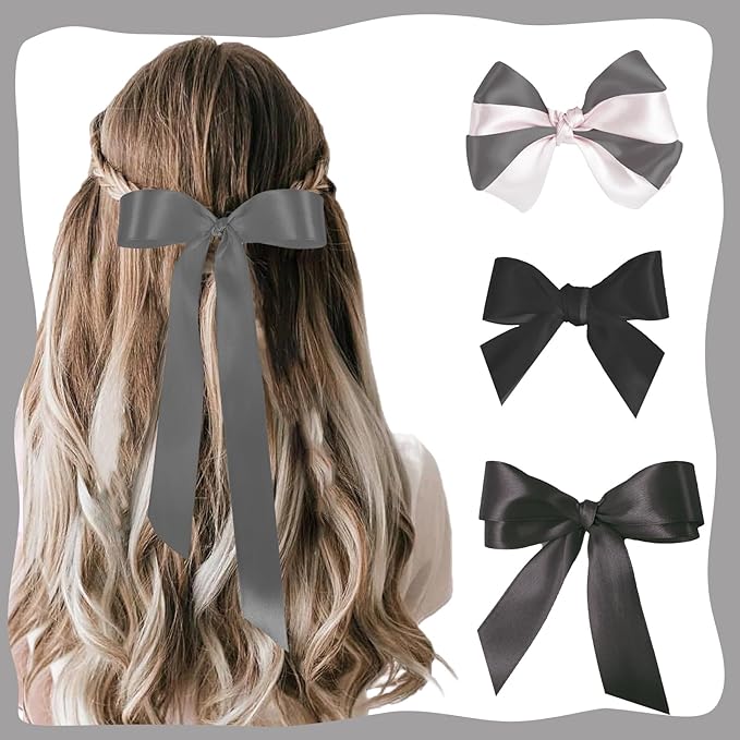 150 Yards Black Satin Ribbon 1 Inch 6 Rolls Assortment Ribbons for Crafts Gift Wrapping Flower Bouquet Wedding Invitations Birthday Party Festival Decoration Hair Bows