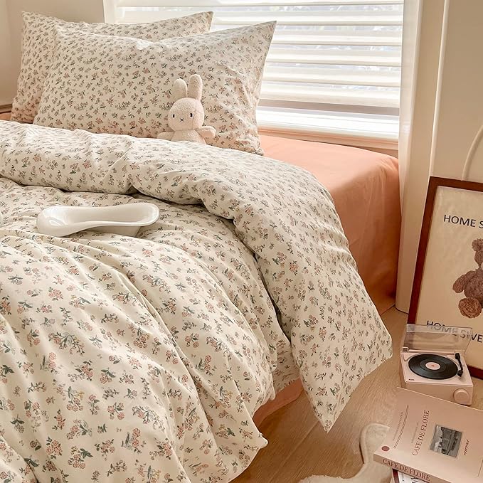 HighBuy Boho Floral Comforter Set Twin XL Bohemian Comfy Comforters for Twin XL Bed,Luxurious Soft Comforter with 2 Pillowcases,All Season,Skin Friendly Cooling Comforter for Women Girl